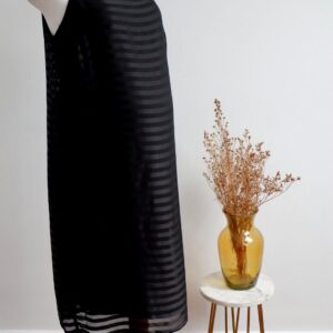 ASOS Maternity Black Sheer Stripe Dress