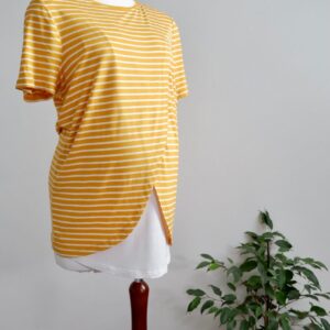Blooming Marvellous Yellow and White Striped Maternity Nursing T-Shirt